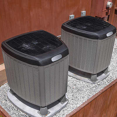 Two HVAC units side by side